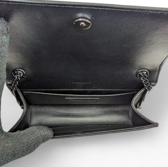 ✨️💎Authentic Saint Laurent Kate Crystal Embellished Suede & Leather Bag - Picture 9 of 16